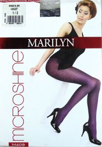 Marilyn MICROSHINE 409 R1/2 rajstopy wzór 40DEN violet